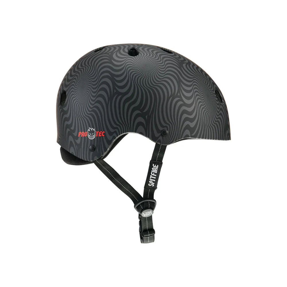 Pro-Tec Low Pro Certified Helmet Spitfire Black Swirl - Image 2