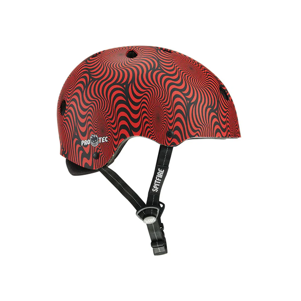 Pro-Tec Low Pro Certified Helmet Spitfire Red Swirl - Image 2