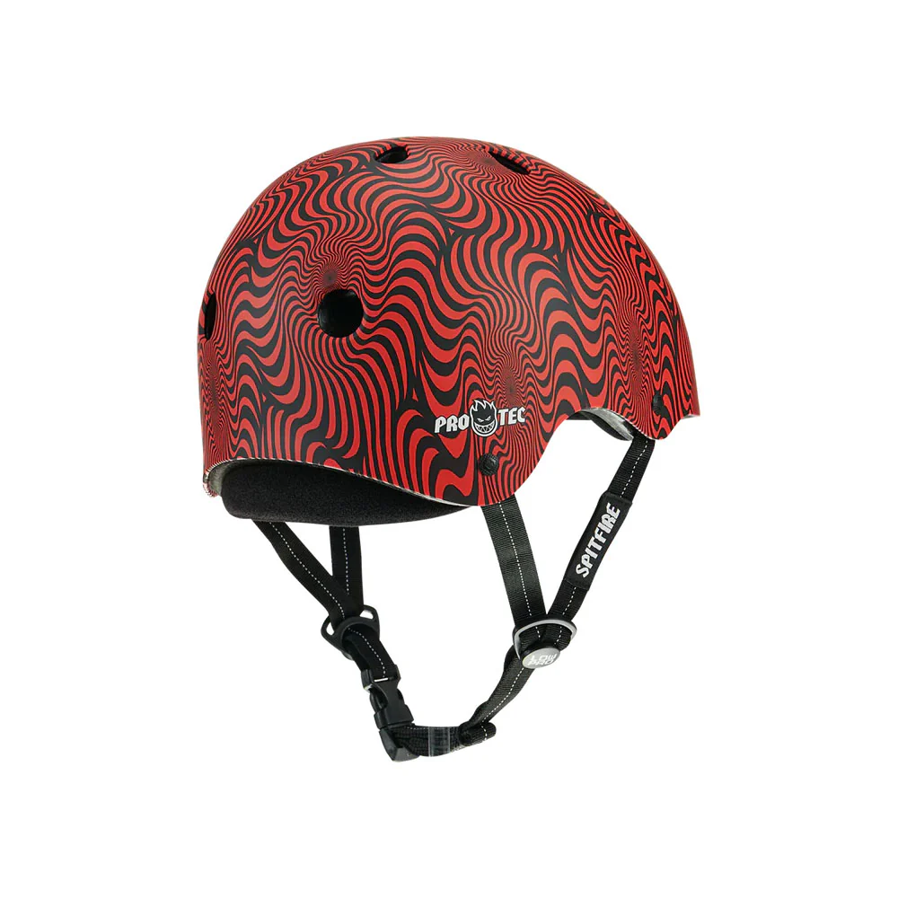 Pro-Tec Low Pro Certified Helmet Spitfire Red Swirl - Image 3