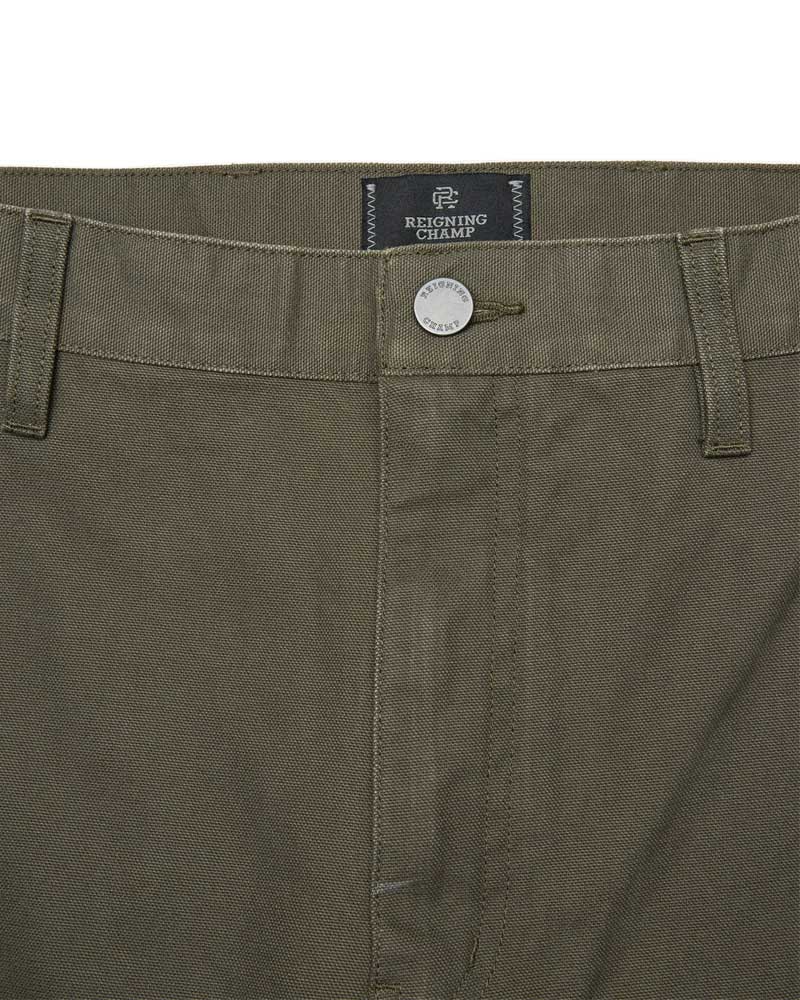Reigning Champ Cotton Canvas Grounds Standard Pant Dark Olive - Image 4