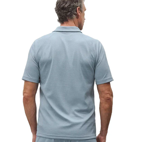 Reigning Champ Solotex Mesh Tiebreak Standard Polo Shirt Gulf - Image 3