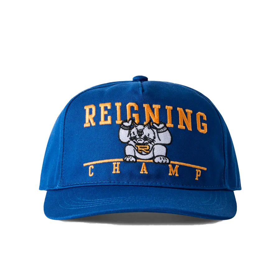 Reigning Champ Campus Trucker Cap Blue-Orange - Image 2