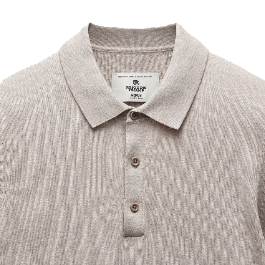 Reigning Champ Cotton Cashmere Riviera Polo Sand - Image 2