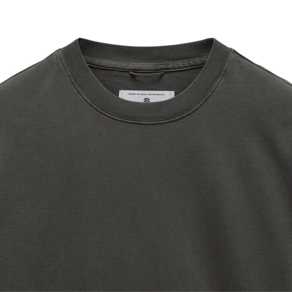 Reigning Champ Fadeaway Relaxed T-Shirt Faded Black - Image 2