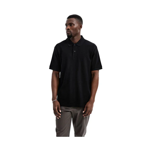 Reigning Champ Knit Academy Polo Shirt Black - Image 3