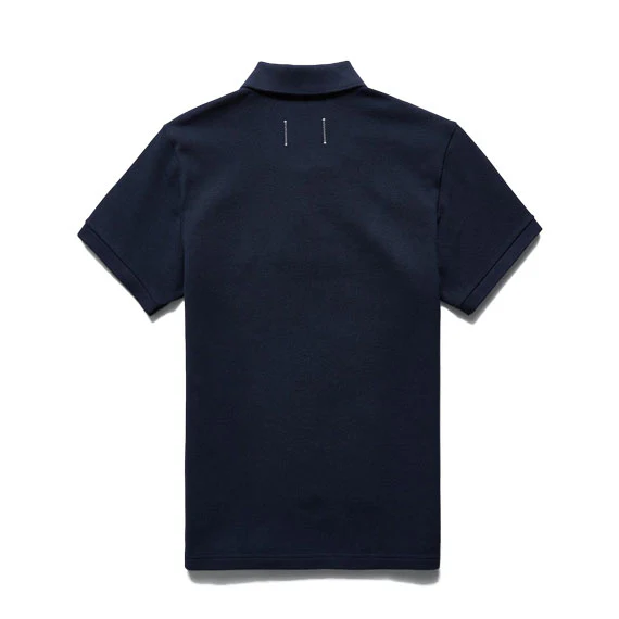 Reigning Champ Knit Academy Polo Shirt Navy - Image 2