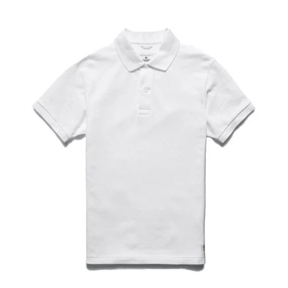Reigning Champ Knit Academy Polo Shirt White