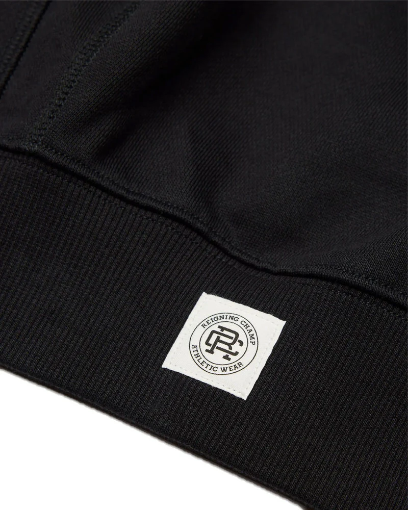 Reigning Champ Knit Midweight Fleece 97 Hoodie Black - Image 4