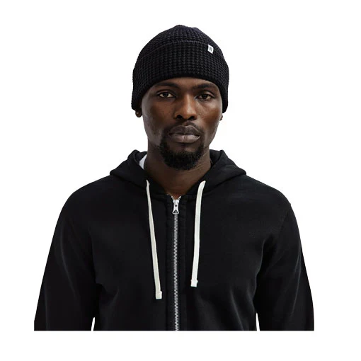 Reigning Champ Merino Wool Cuffed Beanie Black - Image 2