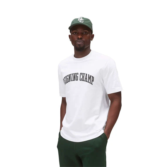 Reigning Champ Midweight Collegiate T-Shirt White - Image 2