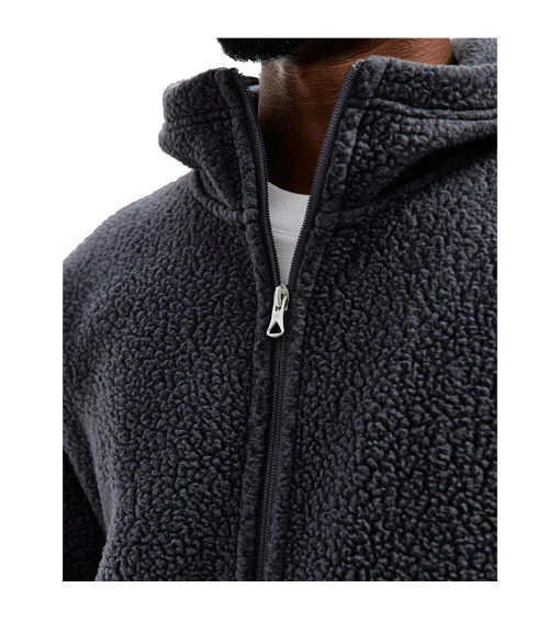 Reigning Champ Polartec Shearling Full Zip Hoody Midnight - Image 4