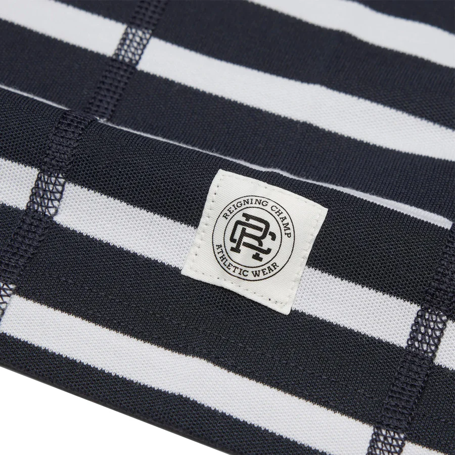Reigning Champ Quick Dry Pique Playoff Polo Navy-White - Image 3