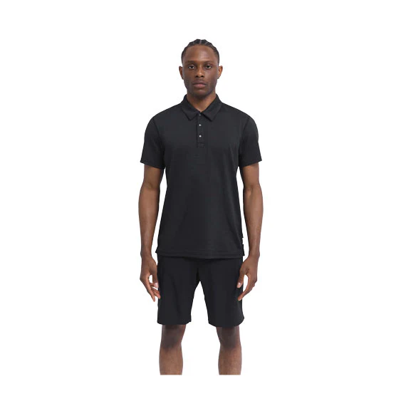 Reigning Champ Solotex Mesh Polo Shirt H.Black - Image 3