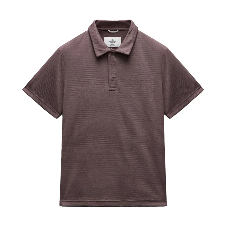 Reigning Champ Solotex Mesh Tiebreak Polo Shirt Mauve