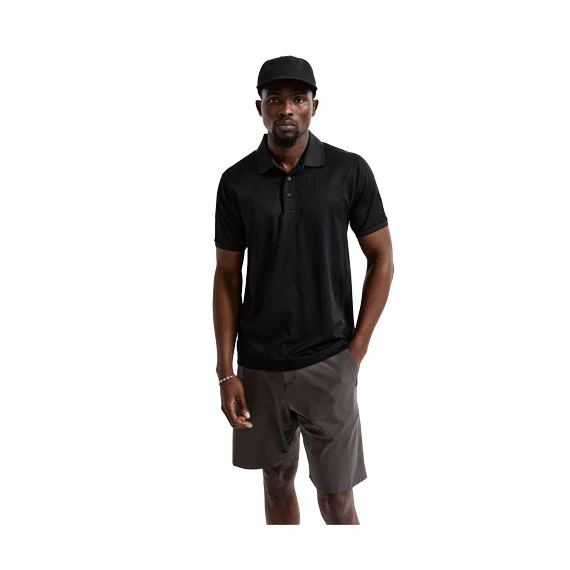 Reigning Champ Tech Pique Polo Shirt Black - Image 3
