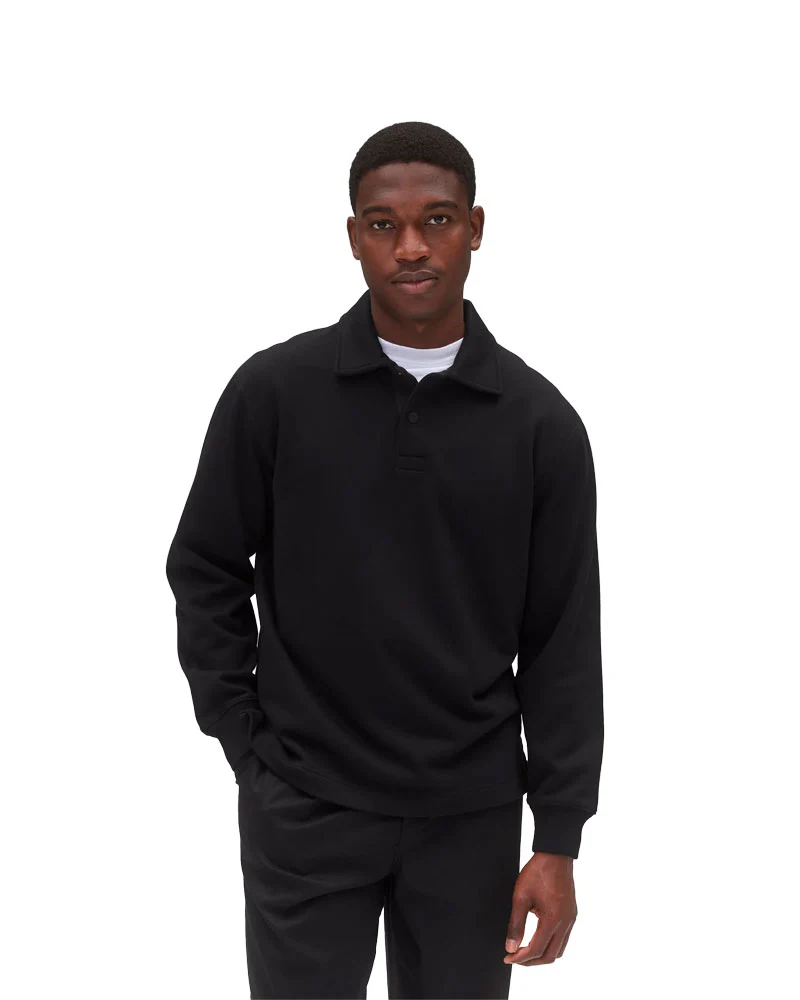 Reigning Champ Terry Rubgy Crewneck Black - Image 3