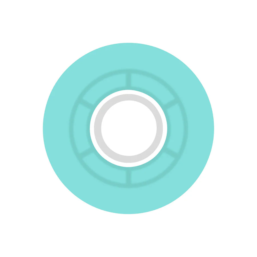Ricta Clouds Transparent Aqua White 78A 57mm Wheels - Image 2