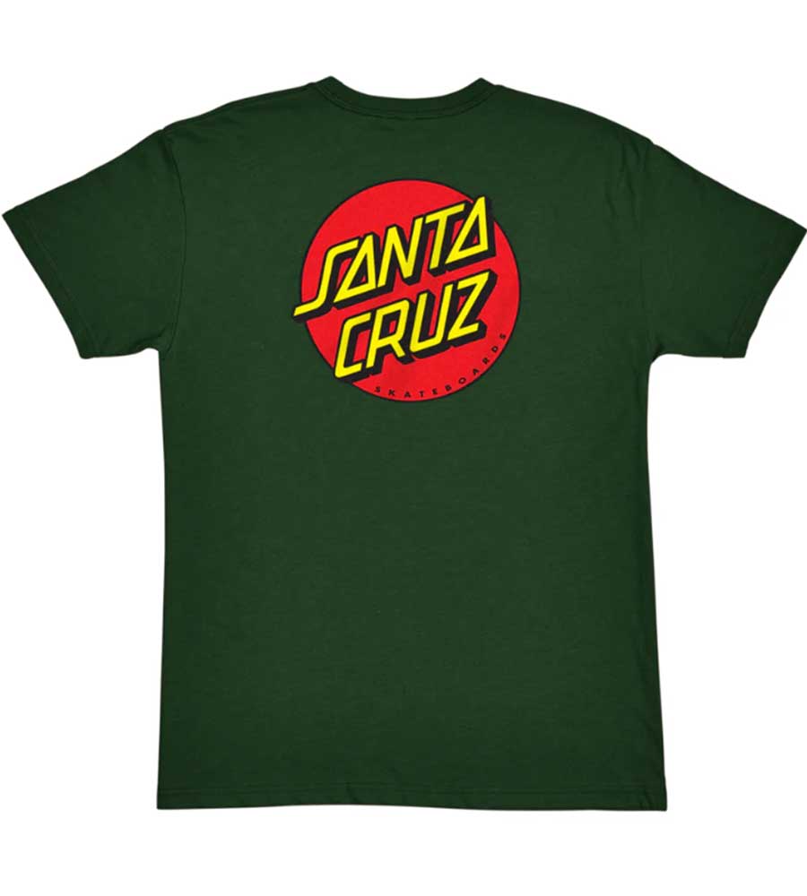 Santa Cruz Classic Chest Dot T-Shirt - Military Green - Image 2