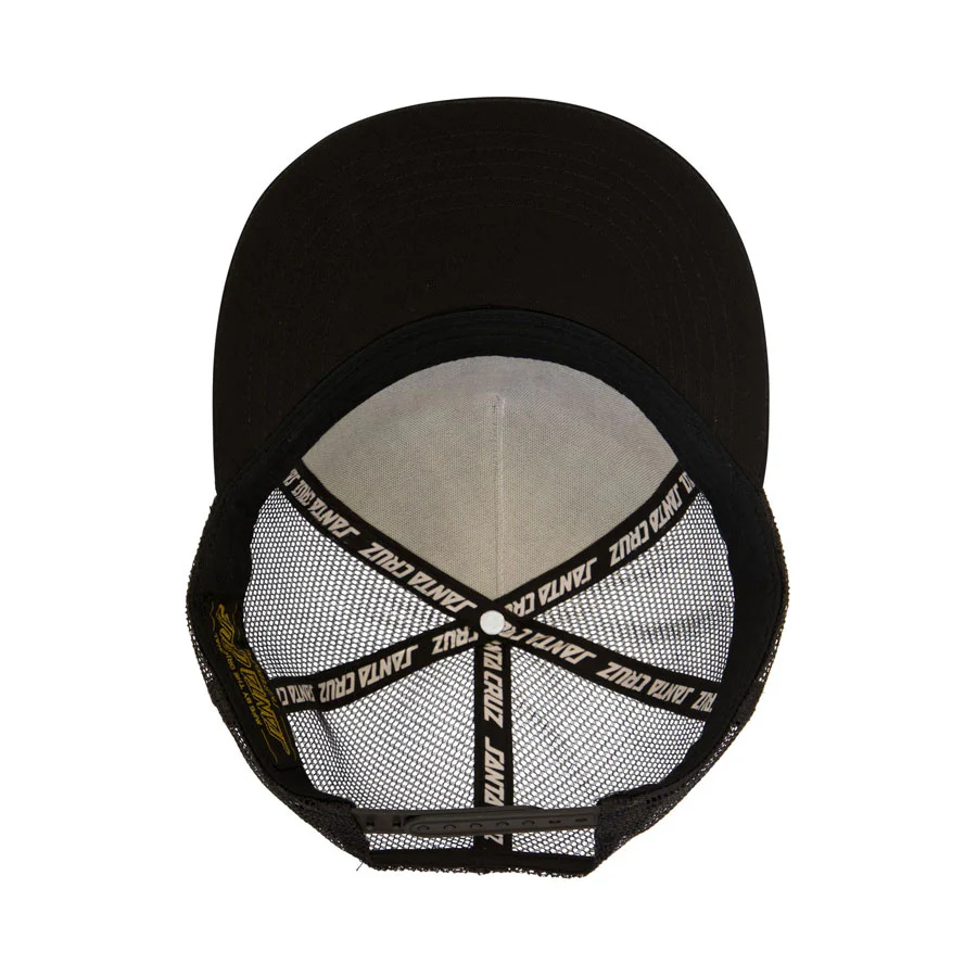 Santa Cruz Cruz Embroidered Trucker Hat Black - Image 3