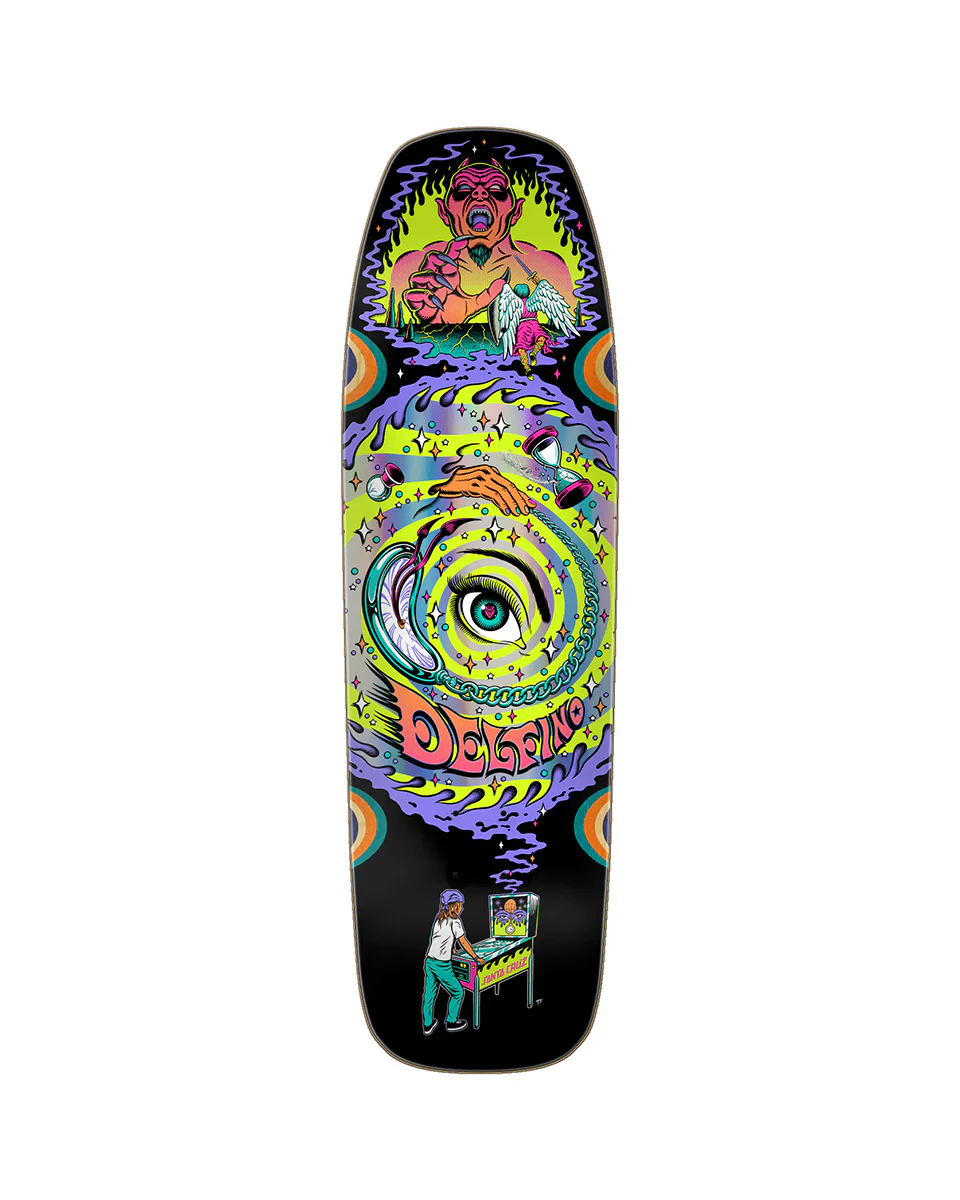 Santa Cruz Delfino Pinkball Vision Pro Shaped Deck