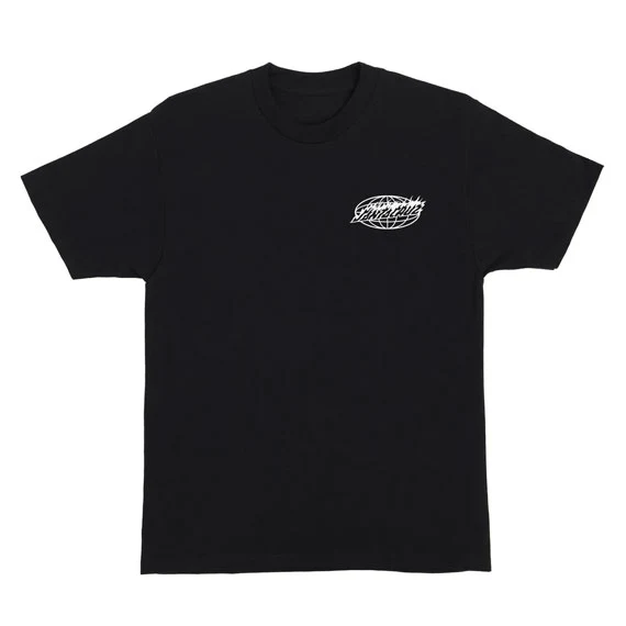 Santa Cruz Global Flame Dot Mono T-Shirt - Black - Image 2