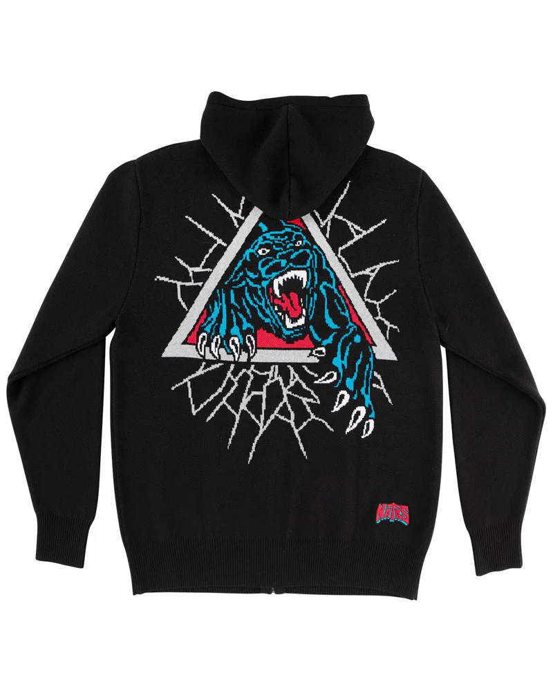 Santa Cruz Natas Panther Zip Hoodie Black - Image 2
