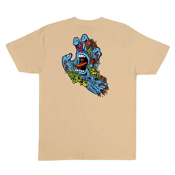 Santa Cruz Roskopp Screaming Five T-Shirt Vegas Gold
