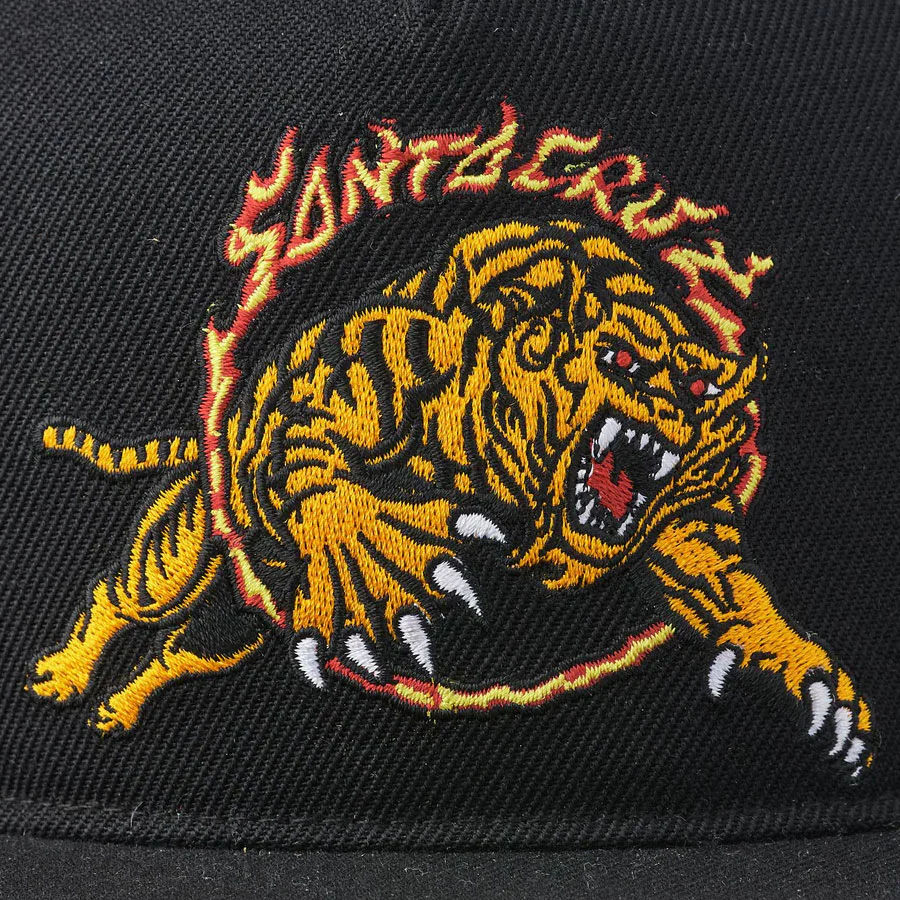 Santa Cruz Salba Tiger Snapback Cap - Black - Image 4