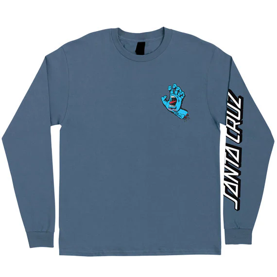 Santa Cruz Screaming Hand Long Sleeve T-Shirt - Indigo Blue - Image 2