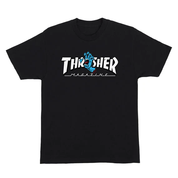 Santa Cruz Thrasher Screaming Logo T-Shirt - Black