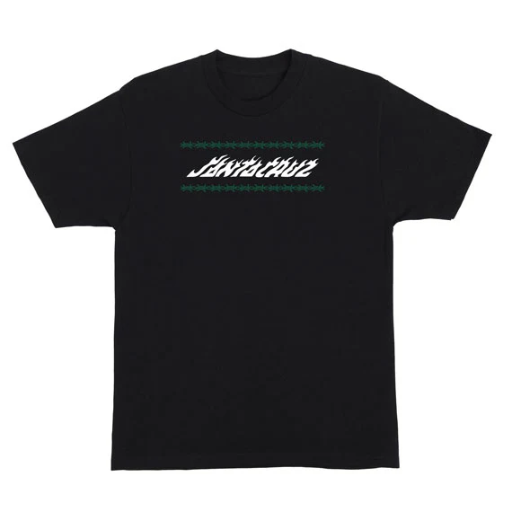 Santa Cruz Wired Flame Dot Crackle T-Shirt Black - Image 2
