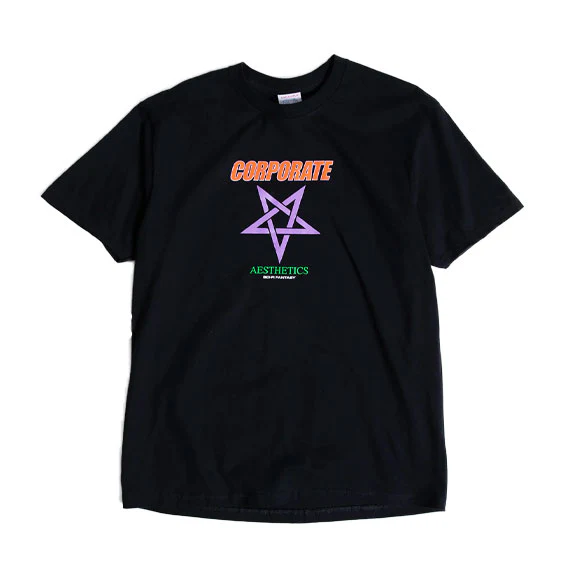 Sci-Fi Fantasy Corporate Aesthetics T-Shirt Black