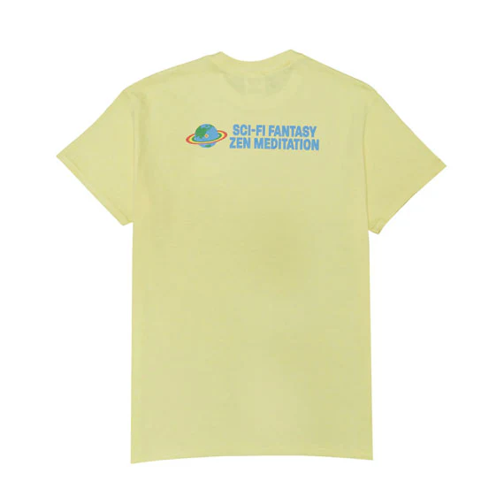 Sci-Fi Fantasy Zen Meditation T-Shirt Soft Yellow - Image 2