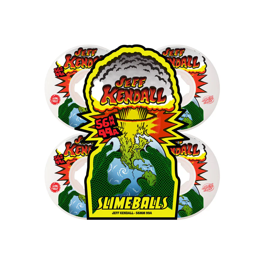 Slime Balls Kendall End of the World Reissue Chubbies White Wheels 99A 56mm - Image 3