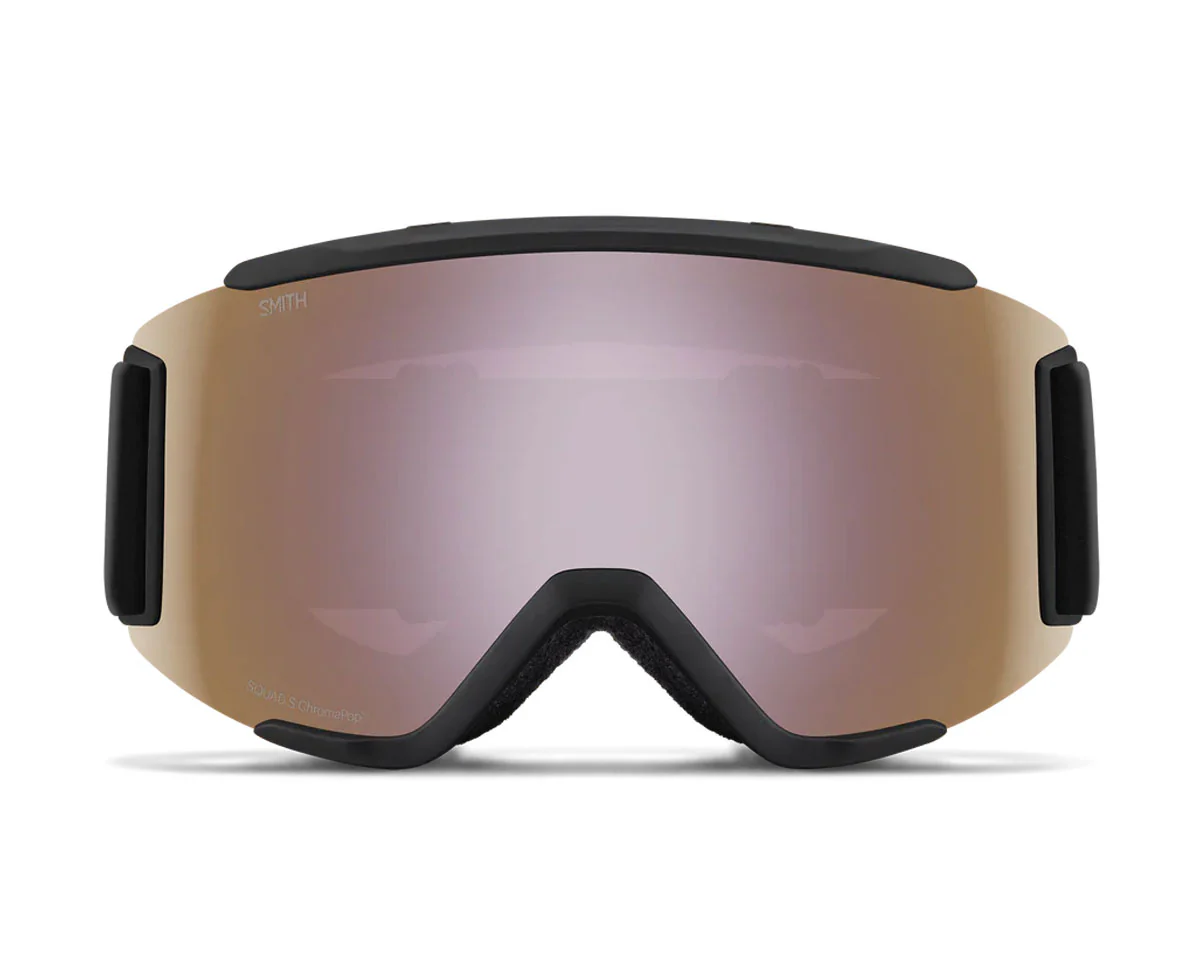 Smith Squad S Goggle Black - ChromaPop Everyday Rose Gold Mirror + Bonus Lens 2026 - Image 3