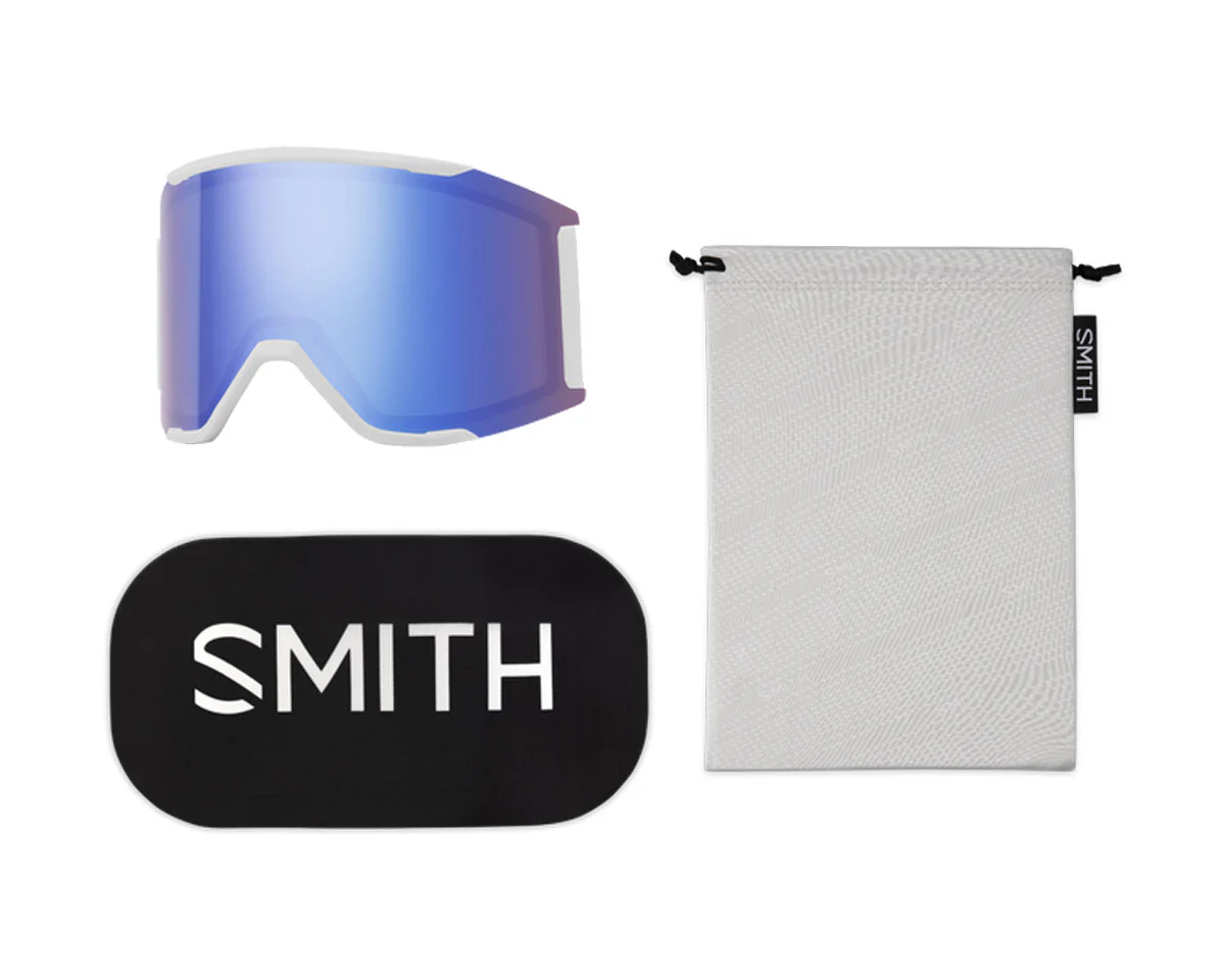 Smith Squad S Goggle White Vapor - ChromaPop Sun Platinum Mirror + Bonus Lens 2026 - Image 4