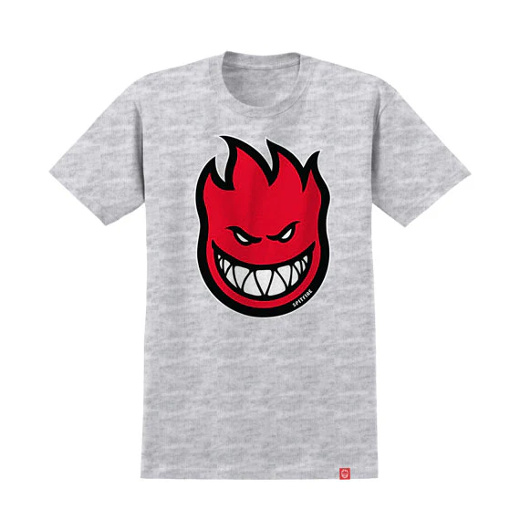 Spitfire Bighead Classic T-Shirt Ash/Red
