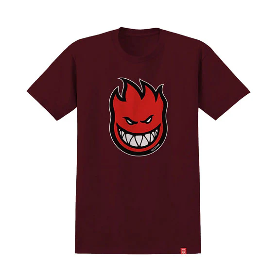 Spitfire Bighead Fill Short Sleeve T-Shirt Maroon