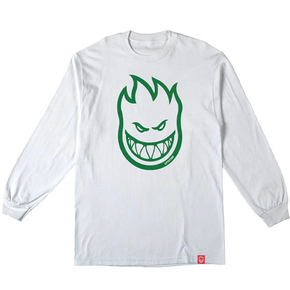 Spitfire Bighead Long Sleeve T-Shirt - White/Green