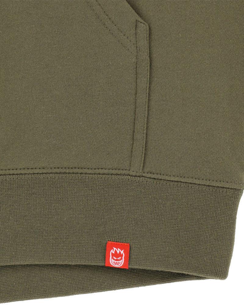 Spitfire Chrome Bighead Hoodie Army - Image 4