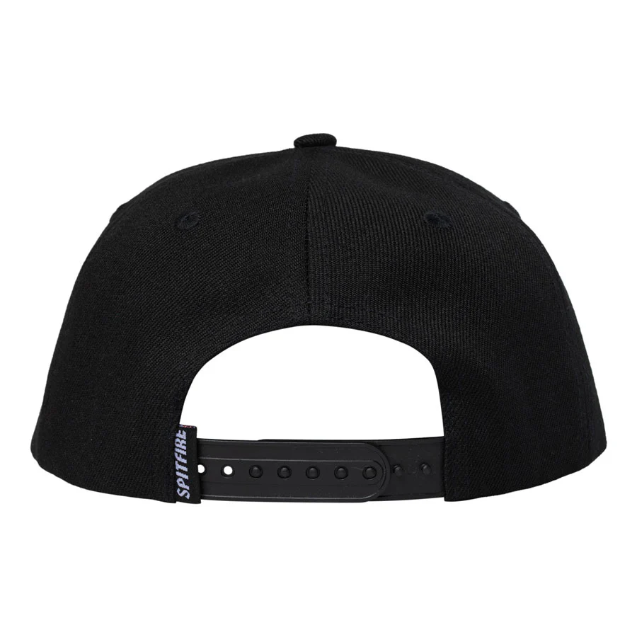 Spitfire Classic '87 Swirl Patch Snapback Cap Black/Black/White - Image 2