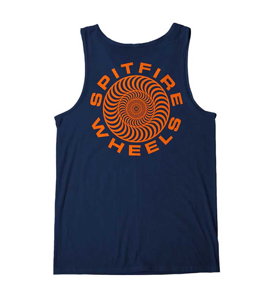 Spitfire Classic 87 Swirl Tank Top - Navy/Orange - Image 2