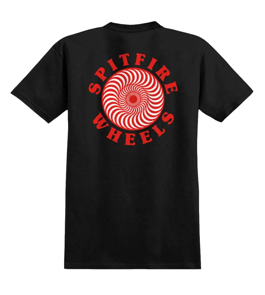 Spitfire Classic Fill T-shirt - Black/Red/White - Image 2