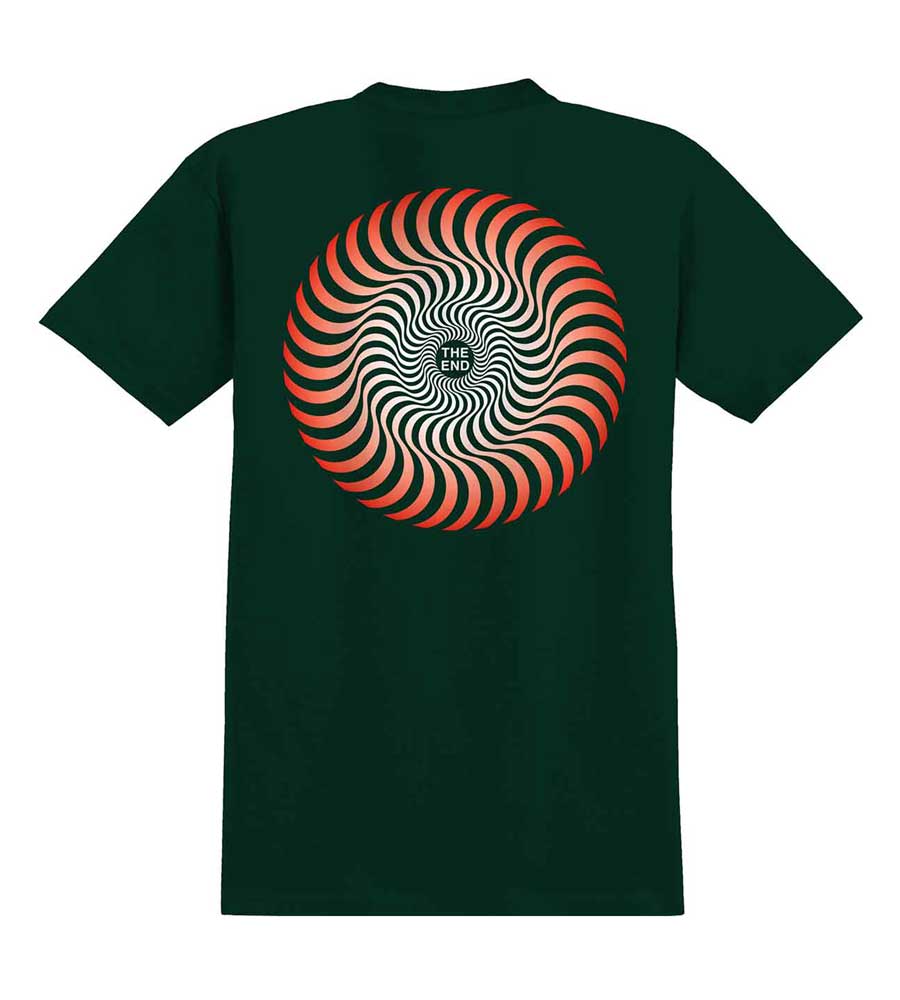 Spitfire Classic Swirl Fade T-Shirt - Forest Green - Image 2
