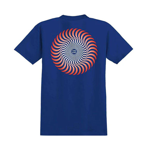 Spitfire Classic Swirl Fade T-Shirt Royal/Red-White - Image 2