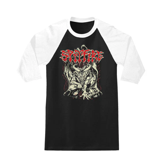Spitfire Demon 3/4 Sleeve Raglan T-Shirt Black/White