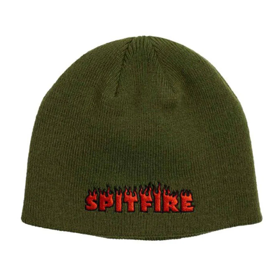 Spitfire Demonseed Script Skully Beanie - Olive