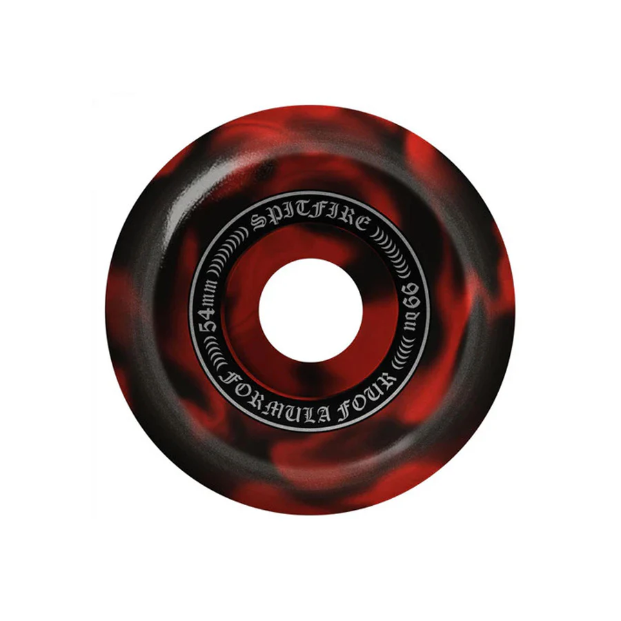 Spitfire F4 Og Classic Black/Red Swirl 99D Wheels 54mm - Image 2