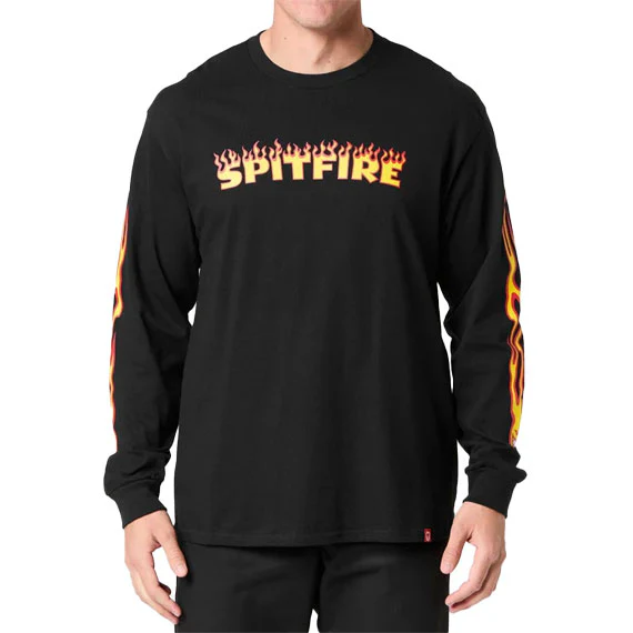 Spitfire Hotrod Long Sleeve T-Shirt - Black - Image 2