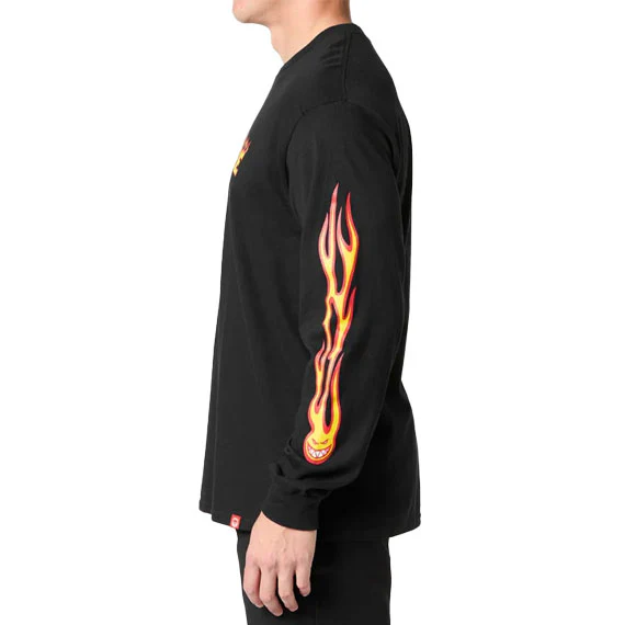 Spitfire Hotrod Long Sleeve T-Shirt - Black - Image 3